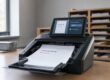 prozessautomatisierung ki: Dokumentenscanner mit Wartungsanfrage und Display zur automatischen Zuordnung an den Service.